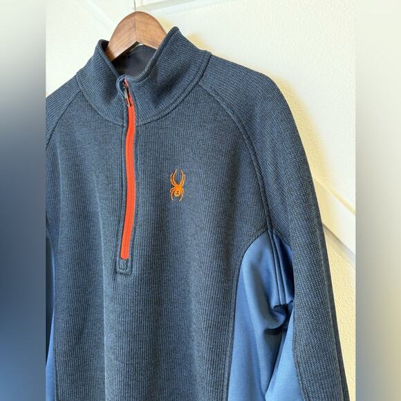 Spyder Men's Outbound Half Zip Pullover Fleece Lined Sweater Blue
Size XXL - Picture 2 of 9